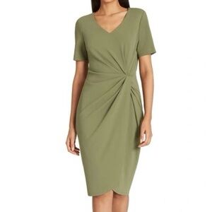 Tahari Olive Midi Dress